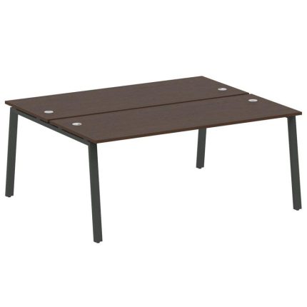 Metal System Рабочая станция на А-образном м/к БА.РАС-СП-2.5 Венге Цаво/Металл Антрацит 1800*1475*75