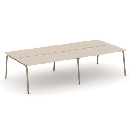 Estetica Рабочая станция 4 места ES.D.RS-4.4-VK Капучино/Металл Латте 3160*1500*750