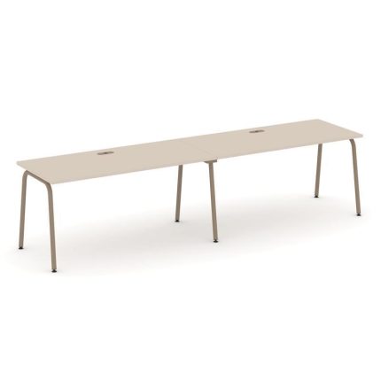 Estetica Рабочая станция 2 места ES.RS-2.4-LK Капучино/Металл Латте 3160*730*750