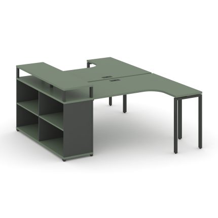 Concept Рабочая станция с опорным стеллажом с верх. горизонтом CN.DSA-203 Кобо/Антрацит/Металл Антра