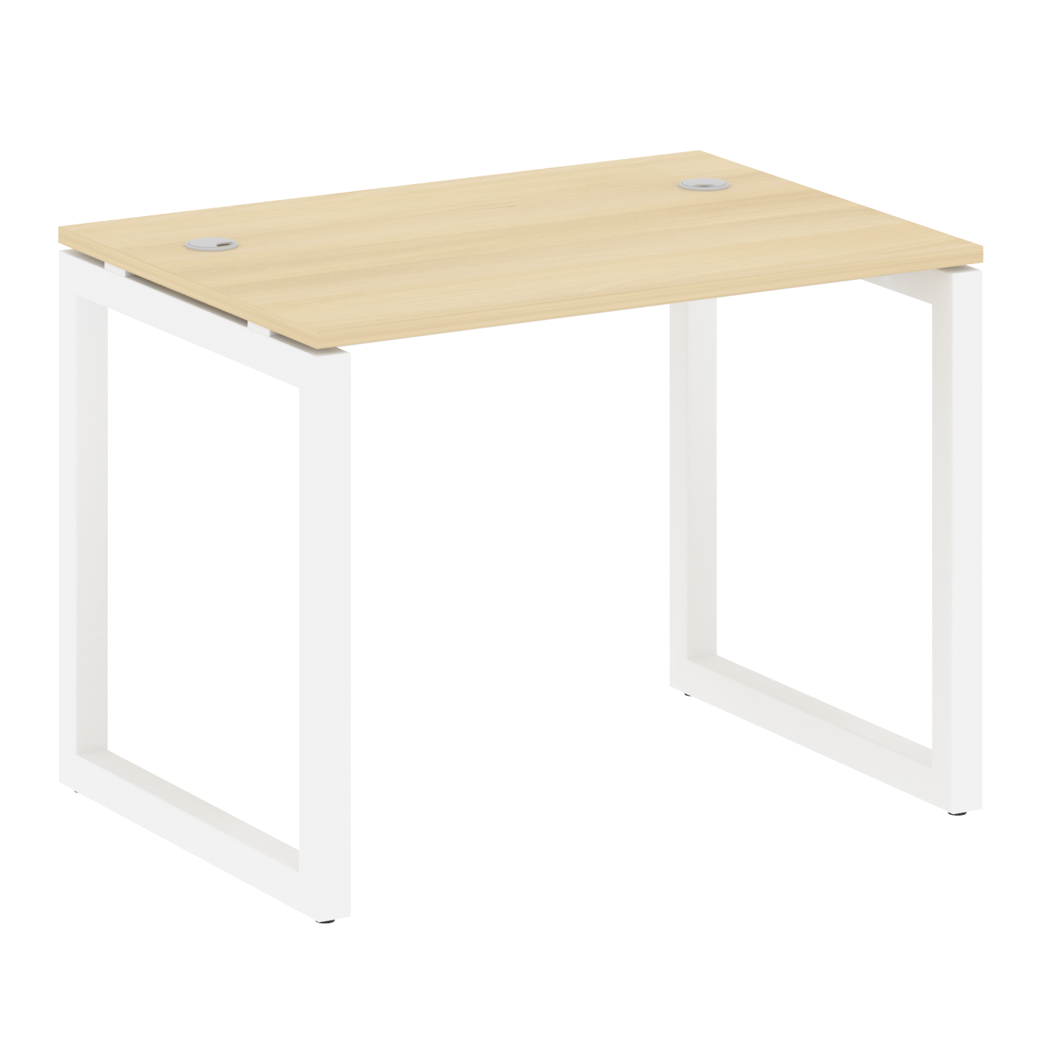 Metal System Quattro Стол письменный на О-образном м/к 50БО.СП-1 Акация Лорка/Металл Белый 1000*720*