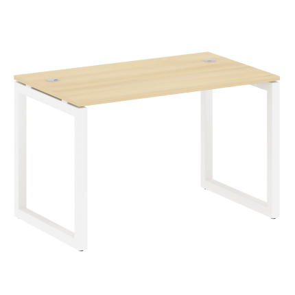 Metal System Quattro Стол письменный на О-образном м/к 50БО.СП-2 Акация Лорка/Металл Белый 1200*720*