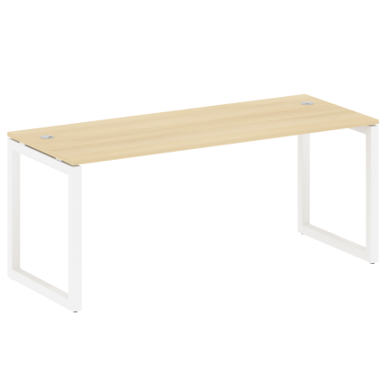 Metal System Quattro Стол письменный на О-образном м/к 50БО.СП-5 Акация Лорка/Металл Белый 1800*720*