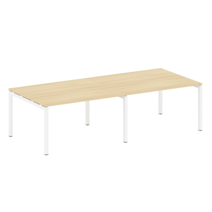 Metal System Quattro Переговорный стол (2 столешницы) на П-образном м/к 50БП.ПРГ-2.3 Акация Лорка/Ме