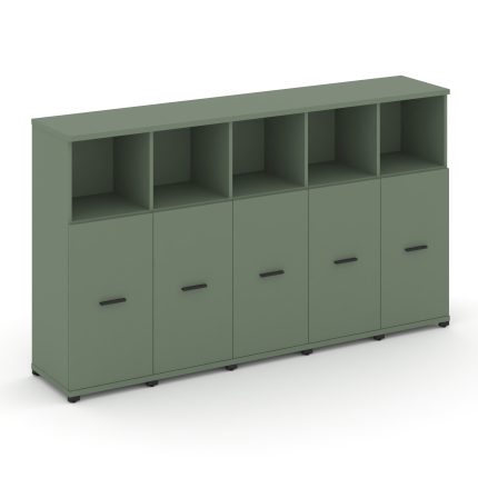 Concept Шкаф 5 узких секций, 3 ниши CN.STU-353 B Кобо/Металл Черный 2084*420*1186