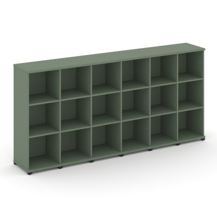 Concept Стеллаж 6 узких секций, 3 ниши CN.STU-360 Кобо/Металл Черный 2500*420*1186