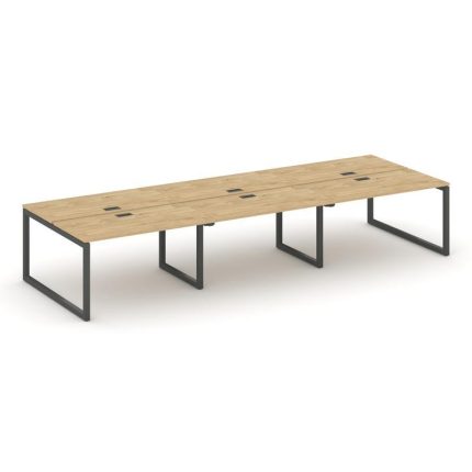 Style Project Рабочая станция 2-х сторон. SN-5O.DRS-071 Тиквуд Светлый/Металл Антрацит 2940*1432*750