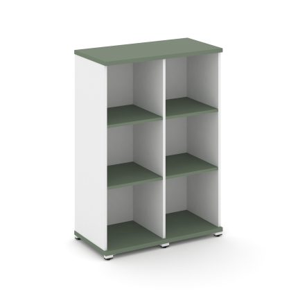 Concept Стеллаж 2 узкие секции, 3 ниши CN.STU-320 Кобо/Белый Бриллиант/Металл Белый 836*420*1186