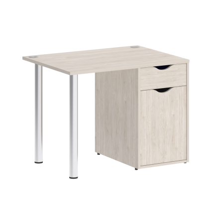 Home Office Стол письменный VR.SP-3-98.1 Денвер Светлый/Хром 980*720*750