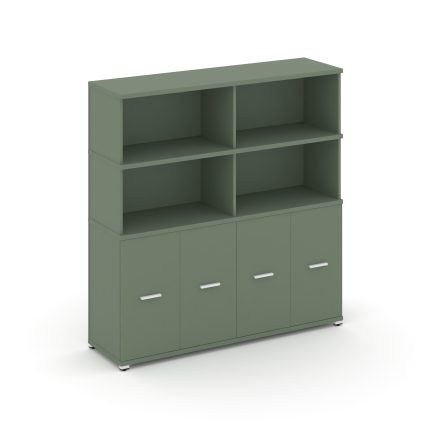 Concept Распаш. шкаф опорный/приставной с надставкой выс. CN.SOPR-008 W Кобо/Металл Белый 1480*420*1