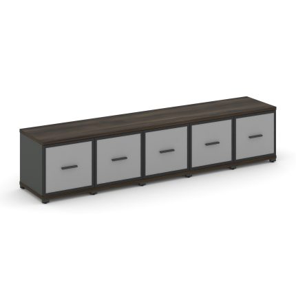 Concept Шкаф 5 узких секций, 1 ниша CN.STU-153 RMB A Дуб Мали/Антрацит/Металл Антрацит/Сатин 2084*42