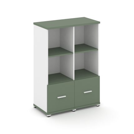 Concept Шкаф 2 узкие секции, 3 ниши CN.STU-321 W Кобо/Белый Бриллиант/Металл Белый 836*420*1186