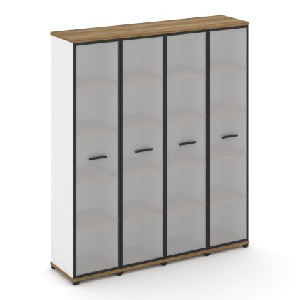 Concept Шкаф 4 узкие секции, 5 ниш CN.STU-548 RMB B Сандал Янтарный/Белый Бриллиант/Металл Черный/Са