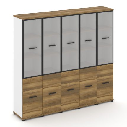 Concept Шкаф 5 узких секций, 5 ниш CN.STU-552 RMB B Сандал Янтарный/Белый Бриллиант/Металл Черный/Са