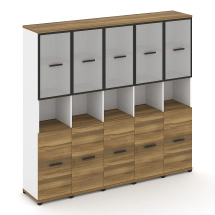 Concept Шкаф 5 узких секций, 5 ниш CN.STU-553 RMB B Сандал Янтарный/Белый Бриллиант/Металл Черный/Са