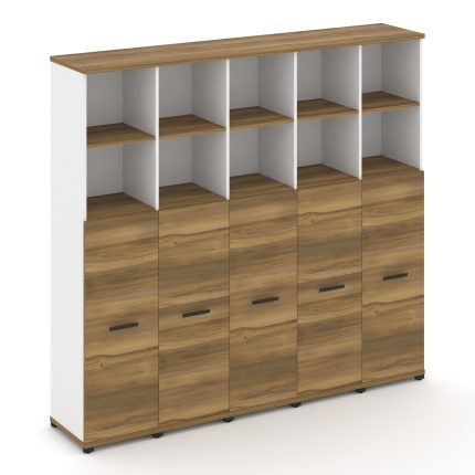 Concept Шкаф 5 узких секций, 5 ниш CN.STU-554 B Сандал Янтарный/Белый Бриллиант/Металл Черный 2084*4