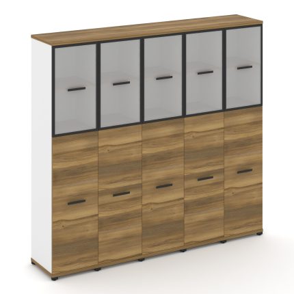 Concept Шкаф 5 узких секций, 5 ниш CN.STU-555 RMB B Сандал Янтарный/Белый Бриллиант/Металл Черный/Са