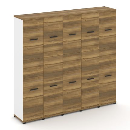 Concept Шкаф 5 узких секций, 5 ниш CN.STU-555 B Сандал Янтарный/Белый Бриллиант/Металл Черный 2084*4