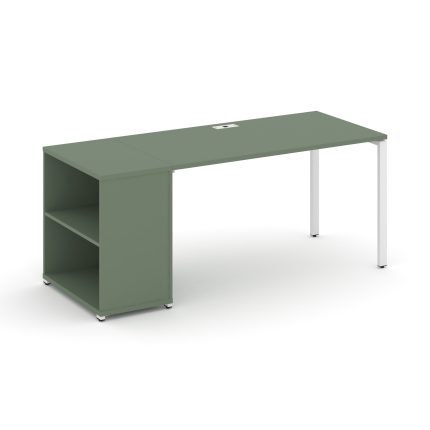 Concept Стол рабочий с опорным стеллажом CN.SP-203 Кобо/Металл Белый 1800*720*750