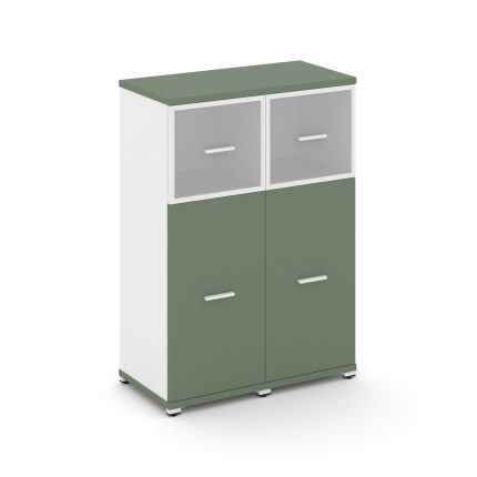 Concept Шкаф 2 узкие секции, 3 ниши CN.STU-324 RMW W Кобо/Белый Бриллиант/Металл Белый/Сатин 836*420