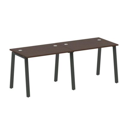 Metal System Рабочая станция на 2 места на А-образном м/к БА.СМ-2.1 Венге Цаво/Металл Антрацит 2000*