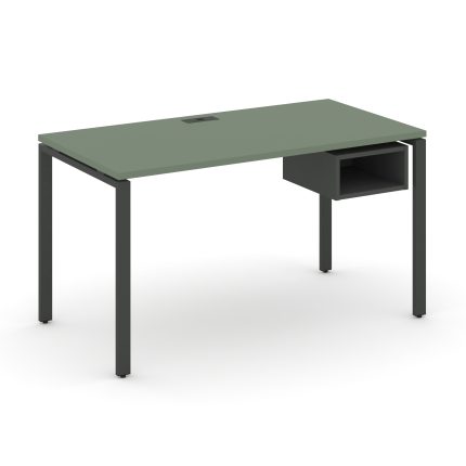 Concept Стол рабочий с подвесной тумбой с 1 открытой нишей CN.SP-102 Кобо/Антрацит/Металл Антрацит 1