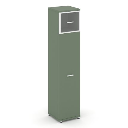 Concept Шкаф 1 узкая секция, 5 ниш CN.STU-517 RPW W Кобо/Металл Белый/Прозрачный 420*420*1922