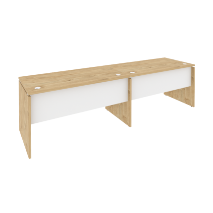 Onix Рабочая станция O.RS-2.3.7 Тиквуд Светлый/Белый Бриллиант 2760*720*750