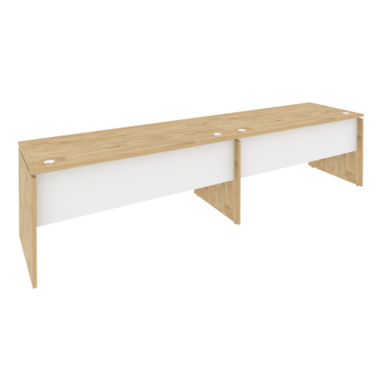 Onix Рабочая станция O.RS-2.4.7 Тиквуд Светлый/Белый Бриллиант 3160*720*750