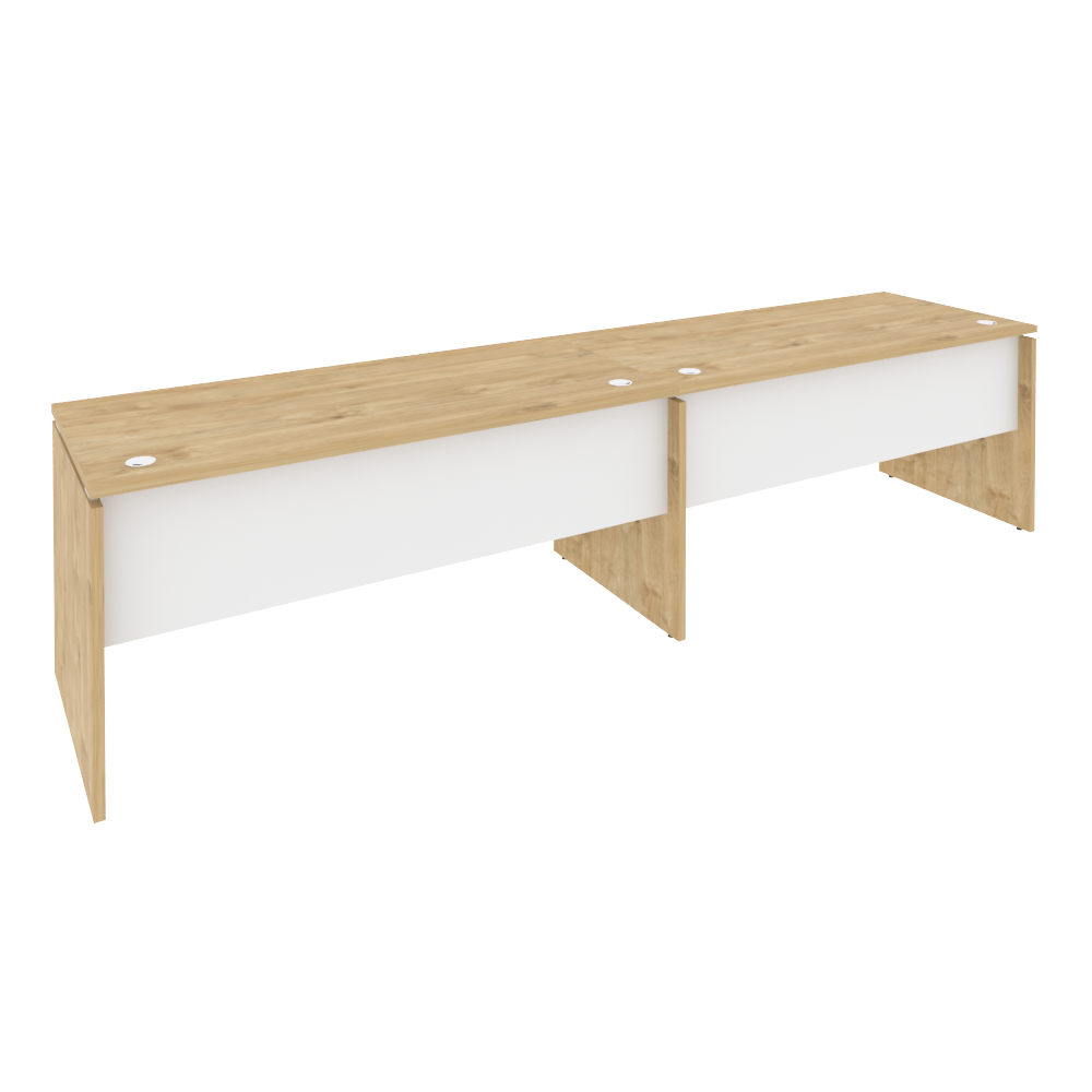 Onix Рабочая станция O.RS-2.4.7 Тиквуд Светлый/Белый Бриллиант 3160*720*750