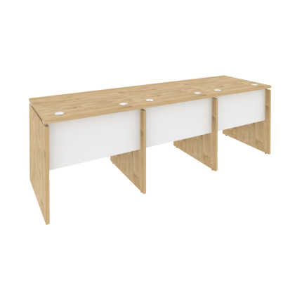 Onix Рабочая станция O.RS-3.0.7 Тиквуд Светлый/Белый Бриллиант 2340*720*750