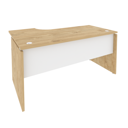 Onix Стол эргономичный правый O.SA-1 (R) Тиквуд Светлый/Белый Бриллиант 1580*980*750 (720/460)