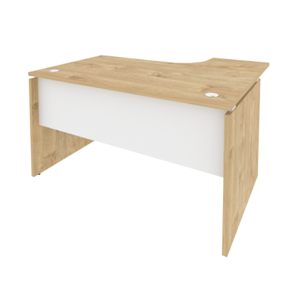 Onix Стол эргономичный левый O.SA-3 (L) Тиквуд Светлый/Белый Бриллиант 1380*1180*750 (800/460)