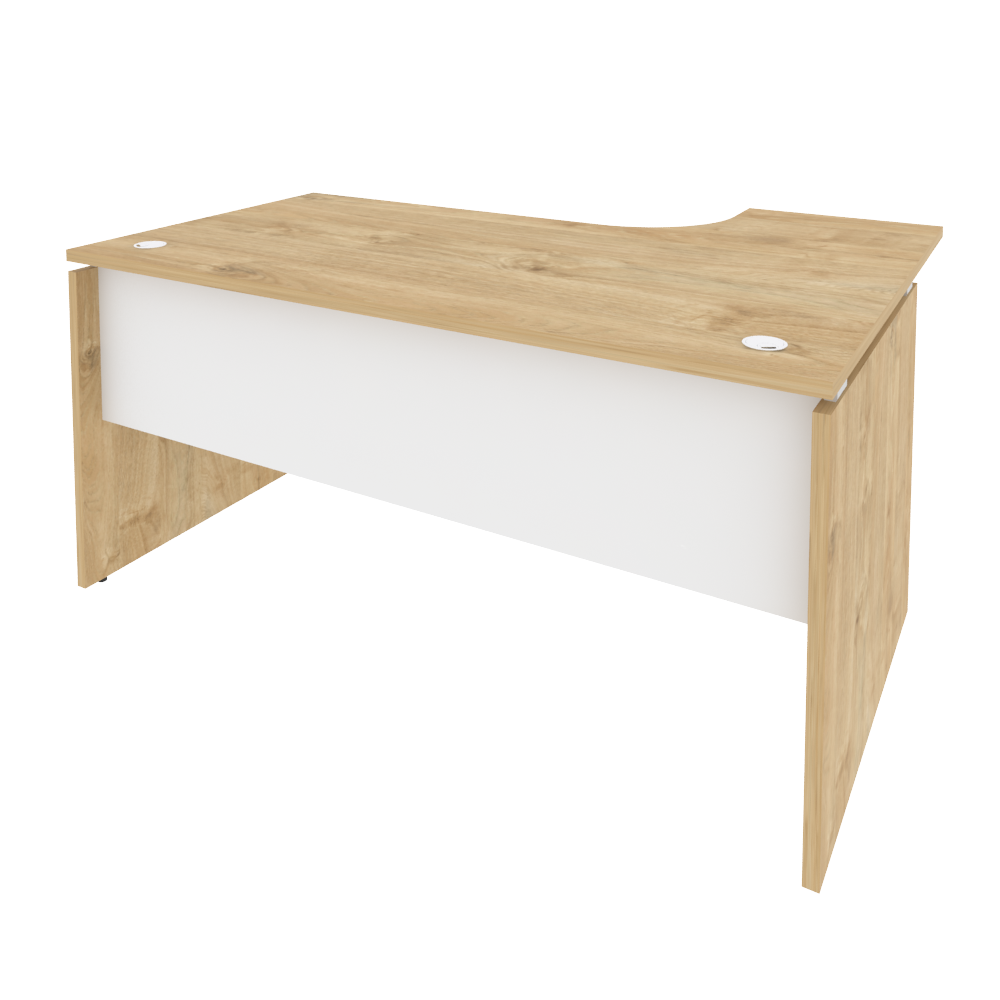 Onix Стол эргономичный левый O.SA-4 (L) Тиквуд Светлый/Белый Бриллиант 1580*1180*750 (800/460)