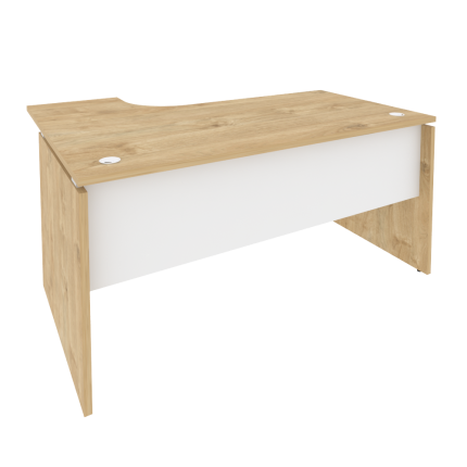 Onix Стол эргономичный правый O.SA-4 (R) Тиквуд Светлый/Белый Бриллиант 1580*1180*750 (800/460)