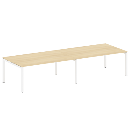 Metal System Quattro Переговорный стол (2 столешницы) на П-образном м/к 50БП.ПРГ-2.5 Акация Лорка/Ме