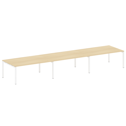 Metal System Quattro Переговорный стол (3 столешницы) на П-оразном м/к 50БП.ПРГ-3.5 Акация Лорка/Мет