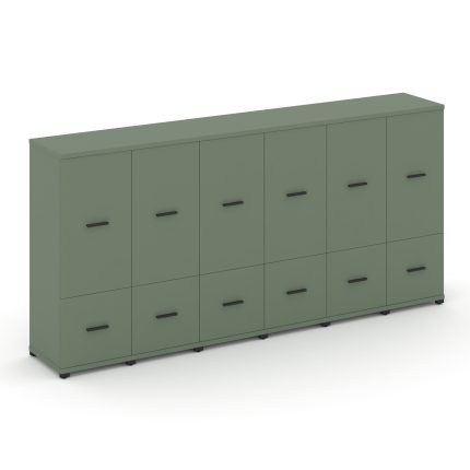 Concept Шкаф 6 узких секций, 3 ниши CN.STU-362 B Кобо/Металл Черный 2500*420*1186