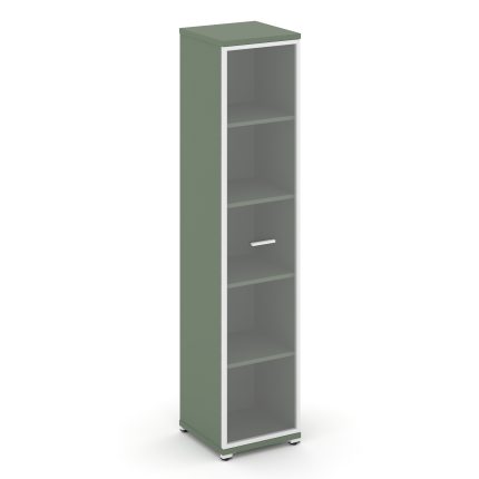 Concept Шкаф 1 узкая секция, 5 ниш CN.STU-518 RPW W Кобо/Металл Белый/Прозрачный 420*420*1922