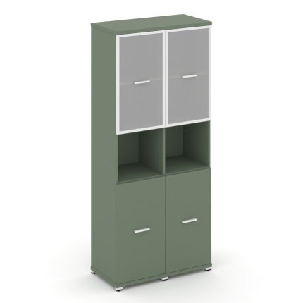 Concept Шкаф 2 узкие секции, 5 ниш CN.STU-523 RMW W Кобо/Металл Белый/Сатин 836*420*1922