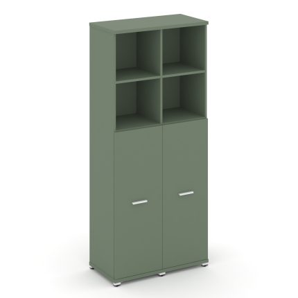 Concept Шкаф 2 узкие секции, 5 ниш CN.STU-524 W Кобо/Металл Белый 836*420*1922