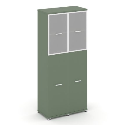 Concept Шкаф 2 узкие секции, 5 ниш CN.STU-525 RMW W Кобо/Металл Белый/Сатин 836*420*1922