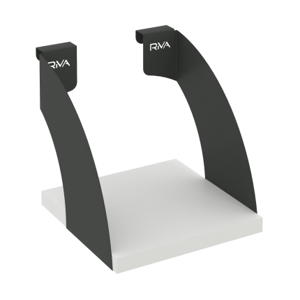 Навесные полки. Кронштейны+ЛДСП полка 200мм MAN-41-2 Белый бриллиант/Антрацит металл 200*220*200