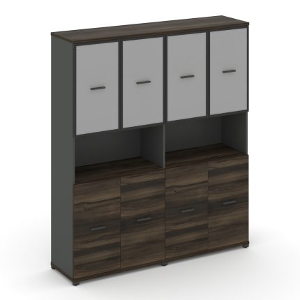 Concept Шкаф 2 широкие секции, 5 ниш CN.STS-523 RMB A Дуб Мали/Антрацит/Металл Антрацит/Сатин 1668*4