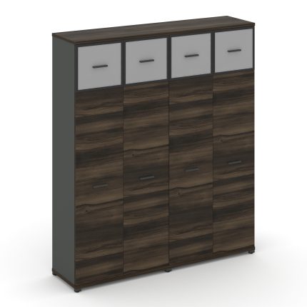 Concept Шкаф 2 широкие секции, 5 ниш CN.STS-527 RMB A Дуб Мали/Антрацит/Металл Антрацит/Сатин 1668*4