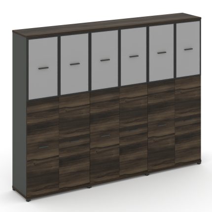 Concept Шкаф 3 широкие секции, 5 ниш CN.STS-535 RMB A Дуб Мали/Антрацит/Металл Антрацит/Сатин 2500*4