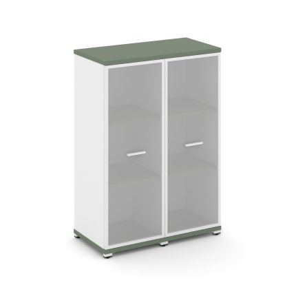 Concept Шкаф 2 узкие секции, 3 ниши CN.STU-326 RMW W Кобо/Белый Бриллиант/Металл Белый/Сатин 836*420