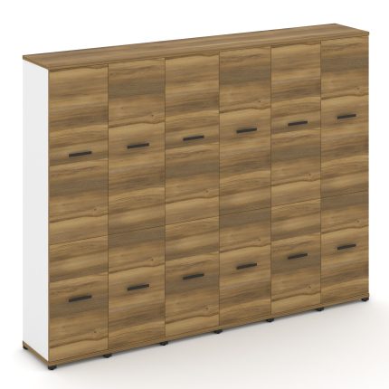 Concept Шкаф 6 узких секций, 5 ниш CN.STU-562 B Сандал Янтарный/Белый Бриллиант/Металл Черный 2500*4