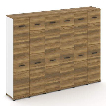 Concept Шкаф 6 узких секций, 5 ниш CN.STU-567 B Сандал Янтарный/Белый Бриллиант/Металл Черный 2500*4