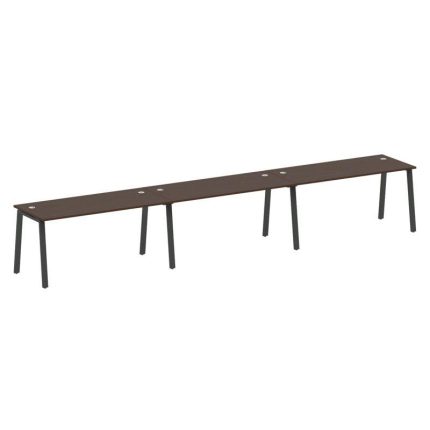 Metal System Рабочая станция на 3 места на А-образном м/к БА.СМ-3.4 Венге Цаво/Металл Антрацит 4800*